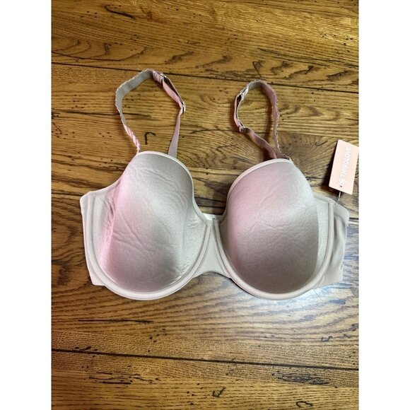 Thirdlove Brown Everyday Lace Uplift Plunge Bra! Size 34F Nude T15 - Picture 1 of 5